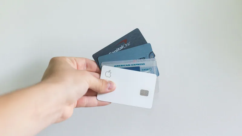 Multiple unsecured credit cards held in hand no deposit
